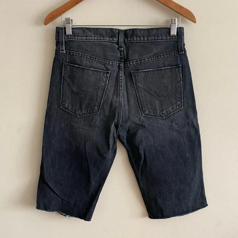 NEW Hudson Sloane Denim Shorts Black Worn Scheme - 24